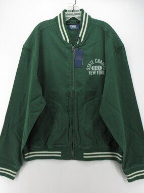 Polo Ralph Lauren Jacket XXL NY State Champs Bomber Varsity Distressed